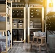 Storage without bulky closet